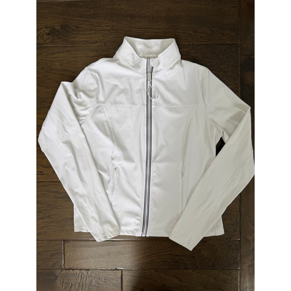 Love & Sports Women's‎ White Zip-Up Jacket Excellent Condition Size XL